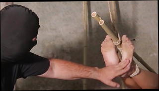 Video 988290601: latin teen foot, straight humiliation, humiliating position, rough foot